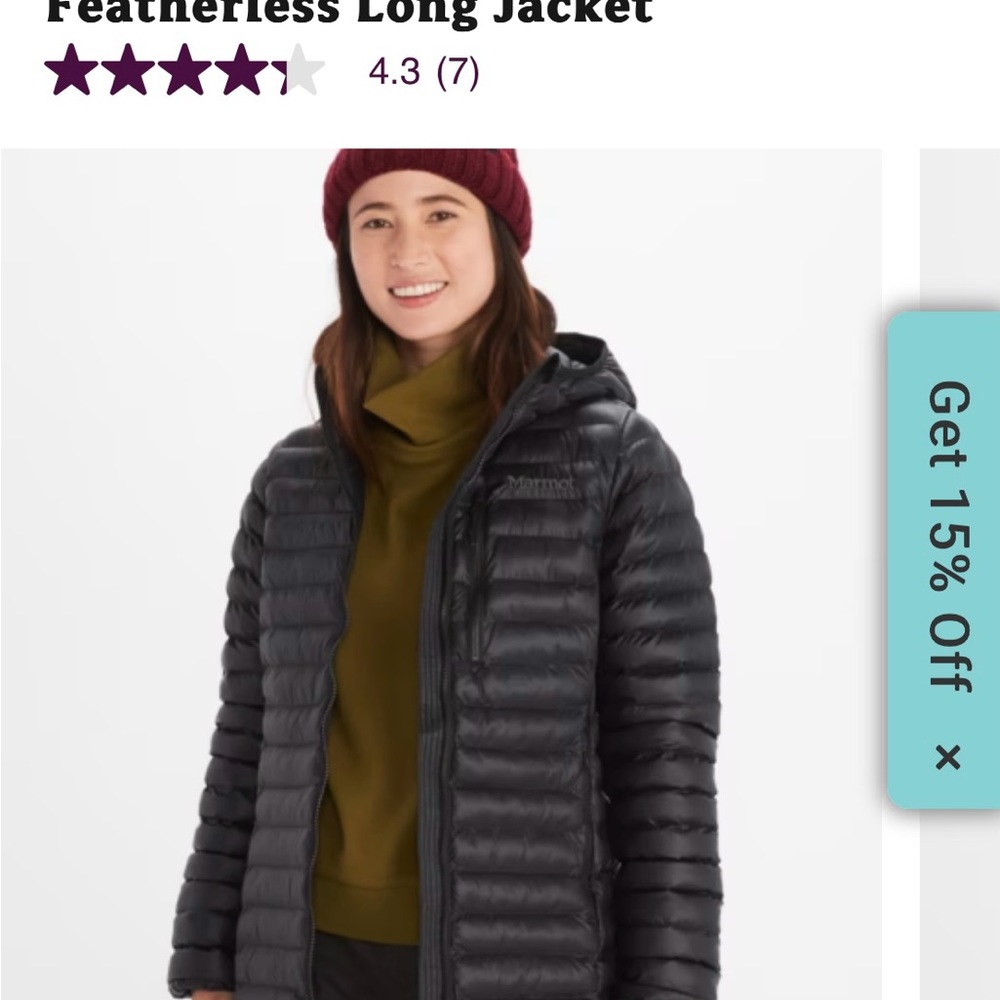 Inspired by the mountains, the women's Marmot Long Avant Featherless.